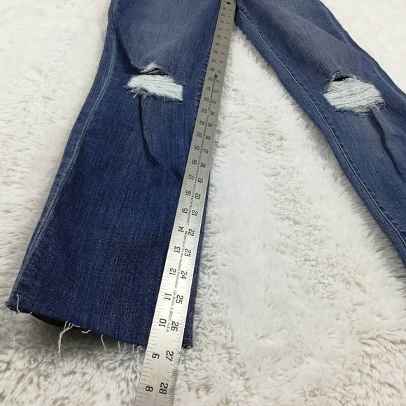 Lagence Womens Jeans Kaia Classic Straight Leg Blue Distressed Stone Wash 25 New - Picture 5 of 9